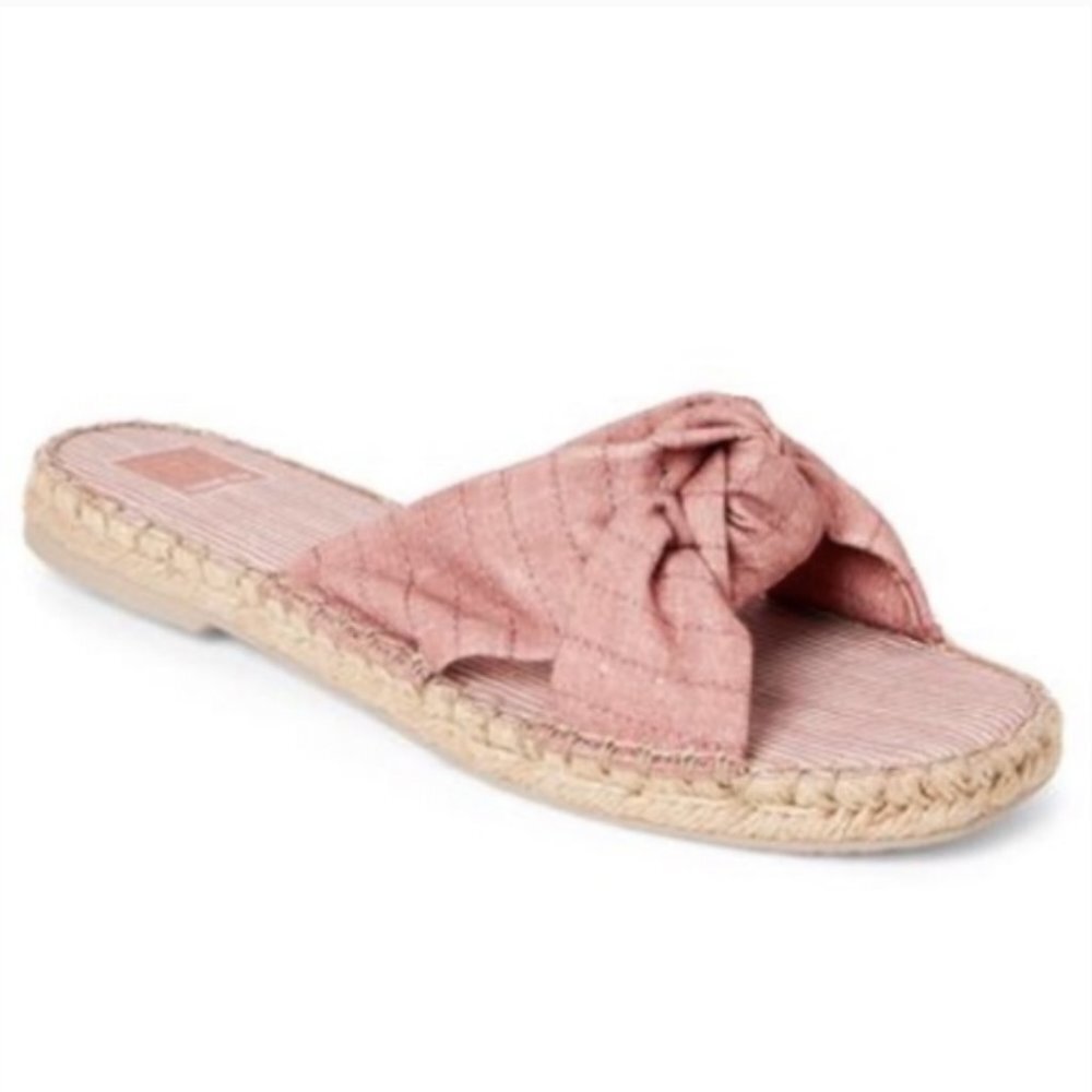 NWB Dolce Vita Benecia Knotted Sandal in Blush Linen Size 6.5